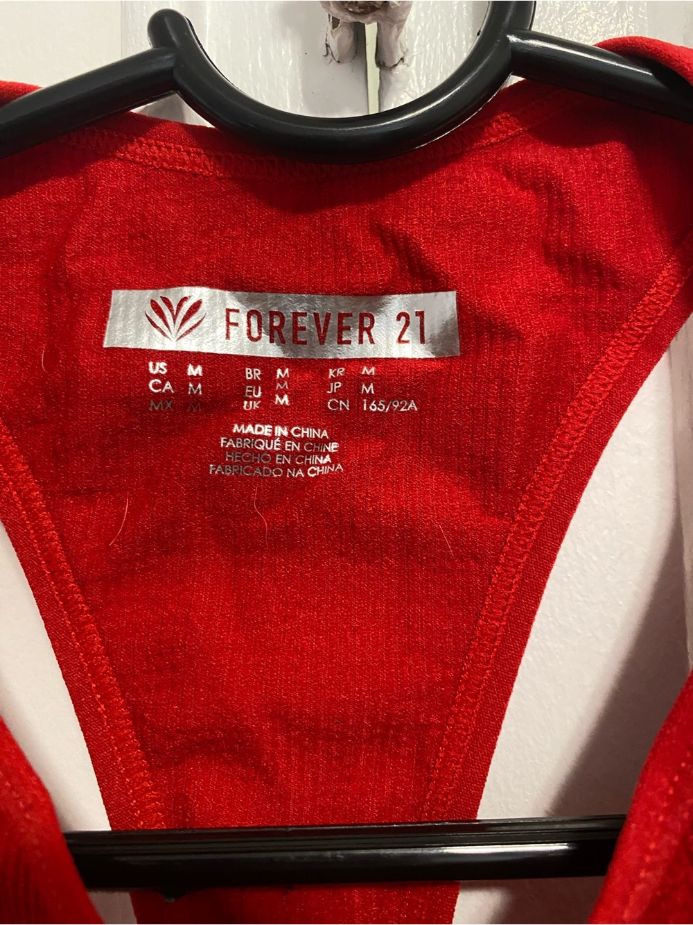 Forever 21 Red Ribbed Racerback Crop Tank Top - Picture 3 of 3